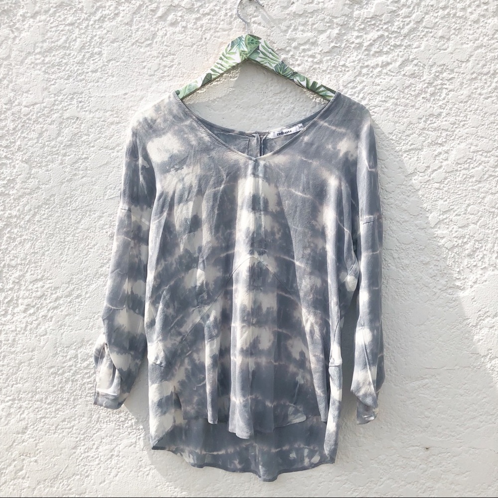 Anthropologie | Red Haute Tie Dye Silk Top